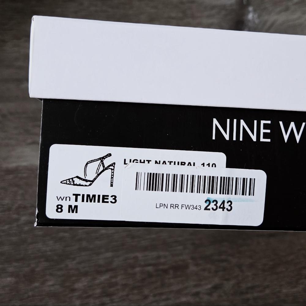 Nine West Light Natural TIMIE Ankle Strap Pumps Size 8 - Picture 6 of 6